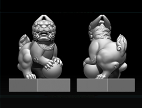 獅子印章擺件精雕圖_享刻玉石電腦雕刻機廠家