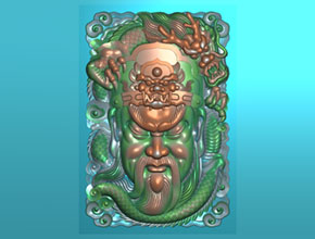 新款關公題材玉石精雕圖下載_享刻玉石電腦雕刻