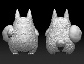 動漫卡通龍貓立體擺件電腦模型圖_享刻工藝品電