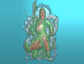 關羽系列精雕圖下載_享刻玉器電腦雕刻機廠家