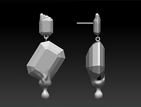 寶石耳環精雕圖紙下載_享刻玉石雕刻機廠家