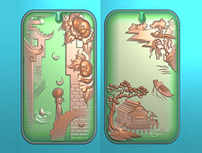 好看的青玉山水雕刻圖案_享刻玉石雕刻機廠家