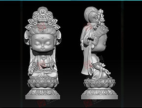 熱門寶寶佛觀音模型精雕圖_享刻玉石雕刻機廠家