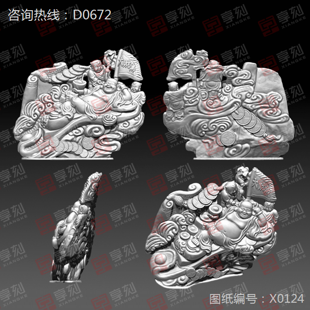 佛祖擺件精雕機電腦圖紙