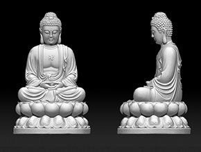 如來佛立體擺件精雕圖紙_立體玉石精雕機廠家