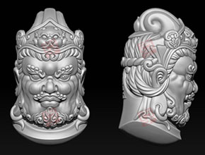 大黑天神立體精雕模型圖_玉石加工設備廠家