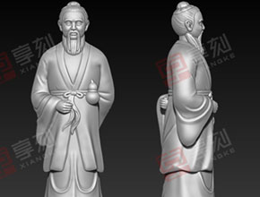 孫思邈立體三維精雕模型圖_玉石加工設備廠家