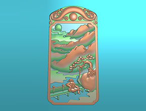 好看的玉石山水精雕圖紙大全_數控玉石雕刻機廠