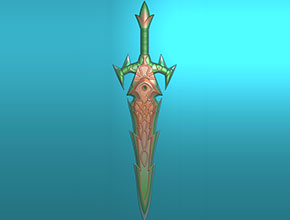 魔劍玉石精雕模型圖紙下載_玉石雕刻工具設備廠