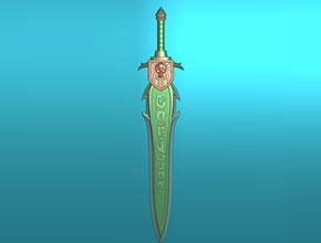 好看的寶劍精雕模型圖紙下載_玉石雕刻工具設備