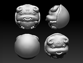 十二生肖金牛珠子精雕模型圖_玉石雕刻工具大全