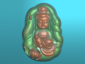 寶寶觀音佛圖紙下載_玉石雕刻機精雕機廠家
