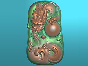 適合翡翠電腦雕刻龍牌精雕圖_小型玉石雕刻機精