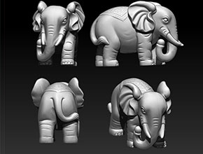 大象擺件電腦玉石雕刻圖紙下載_小型玉石雕刻機