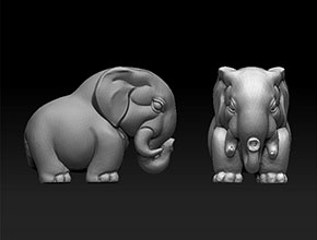 岫玉大象擺件電腦玉雕圖紙_小型玉石雕刻機設備