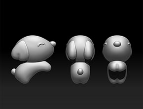 小狗吊墜飾品精雕模型圖紙_首飾雕刻機廠家