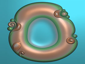 如意翡翠吊墜精雕模型圖_玉器雕刻機廠家