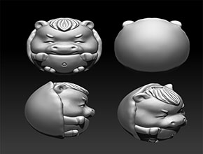 Q版十二生肖珠子精雕模型圖_珠子雕刻機廠家