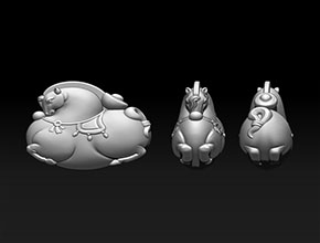 玉雕馬上來財精雕模型圖_全自動玉石雕刻機廠家