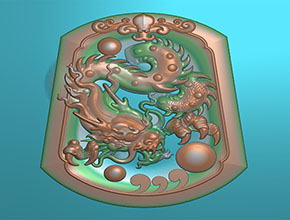 新版電腦玉雕龍牌精雕模型圖_玉石雕刻機廠家