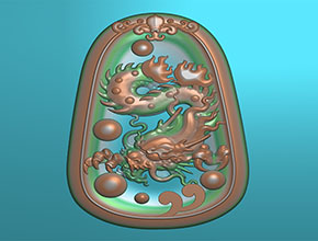 龍戲珠電腦玉雕精雕圖_玉石雕刻機廠家