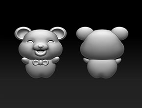 小鼠吊墜首飾精雕模型圖_玉石首飾雕刻機廠家