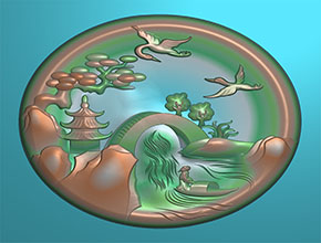 玉石山水吊墜玉雕圖紙_全自動玉石雕刻機廠家