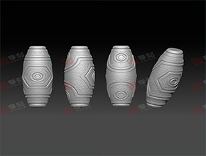 三眼天珠雕刻模型精雕圖_全自動珠子雕刻機廠家