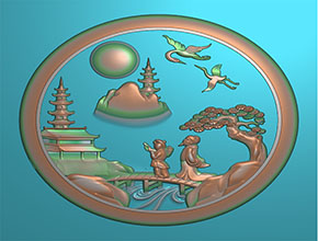 山水精雕電腦玉雕圖紙_全自動翡翠雕刻機廠家