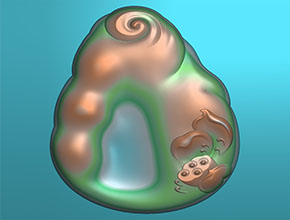 禪意翡翠玉雕精雕模型圖_全自動翡翠雕刻機廠家
