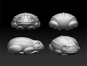 青蛙手把件玉石精雕模型圖_全自動翡翠雕刻機廠