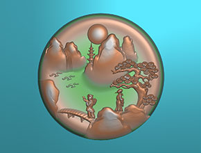 山水玉石精雕圖紙模型_全自動翡翠雕刻機廠家