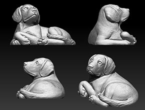 精美拉布拉多犬精雕模型圖紙_工藝品雕刻機廠家