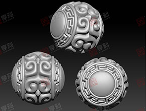 回紋珠STL模型玉雕精雕圖_自動珠子雕刻機廠家