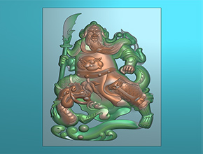 古風關羽龍牌電腦玉石精雕圖_玉石雕刻機廠家