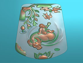 牧童放牛玉石玉雕圖紙下載_數控玉石雕刻機廠家