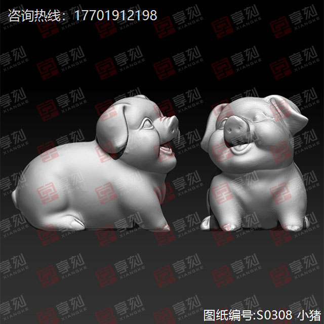 肥胖豬精雕模型STL雕刻圖