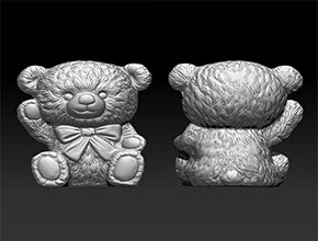 可愛小熊立體STL模型雕刻圖紙_工藝品自動雕刻機