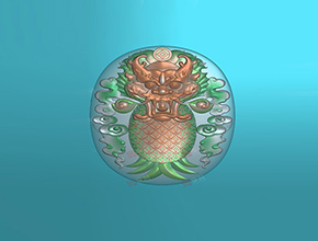 菠蘿龍神玉雕精雕圖紙_電腦玉石雕刻機廠家