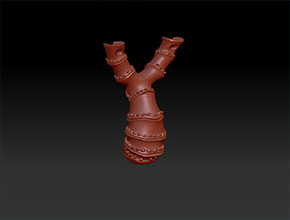 竹節彈弓模型電腦雕刻圖紙_電腦玉石雕刻機廠家