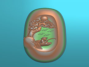 翡翠山水玉雕模型圖紙下載_電腦玉石雕刻機廠家