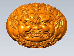 黃財神珠子圓雕圖紙_電腦玉石雕刻機廠家