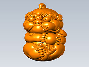 小圓雕貔貅玉石電腦雕刻圖紙_電腦玉石雕刻機廠