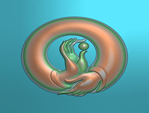 佛手吊墜扣玉石精雕圖紙_電腦玉石雕刻機廠家