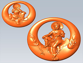 鏤空觀音吊墜玉石雕刻圖紙_電腦玉石雕刻機廠家