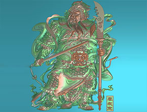 門神秦叔寶玉石雕刻圖紙_數控玉石雕刻機廠家