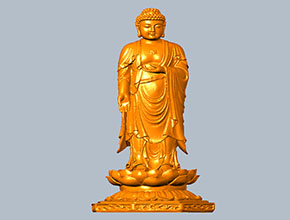 如來佛立體擺件精雕圖紙_數控五軸雕刻機廠家