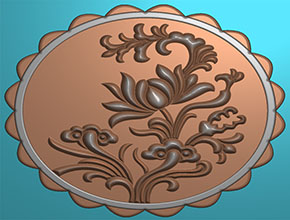 瑪瑙月餅圖案精雕圖紙下載_數控玉石雕刻機廠家