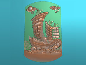 一帆順風玉石雕刻圖紙_電腦玉石雕刻機廠家