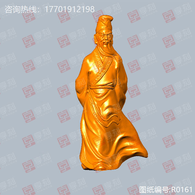 立體人物玉石雕刻擺件圖紙